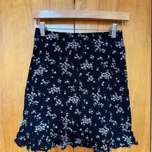 Abercrombie & Fitch Black Floral Skirt